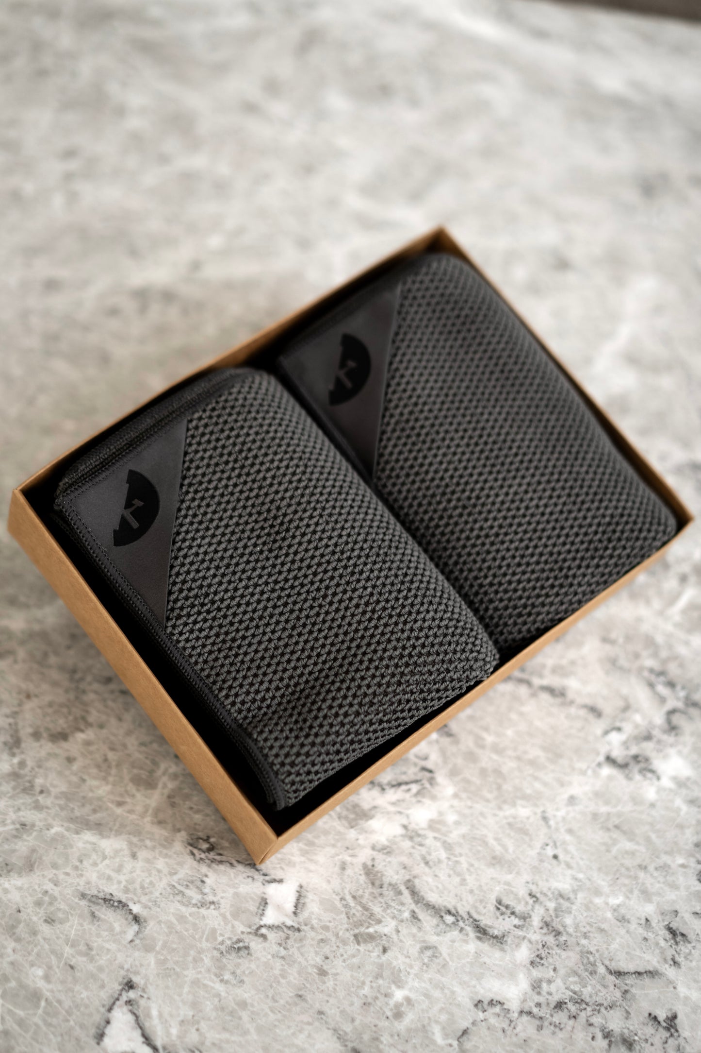 Charcoal | Klud wafel keukendoeken - Set van 2 stuks