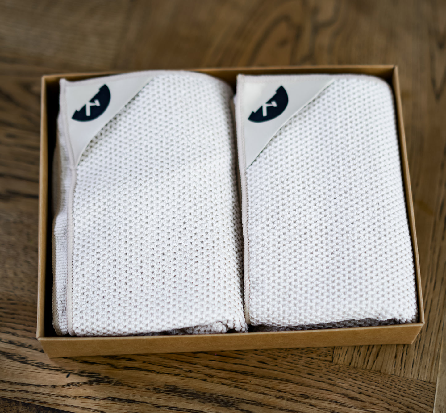 Almond | Klud wafel keukendoeken - Set van 2 stuks