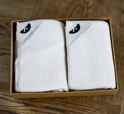 Almond | Klud wafel keukendoeken - Set van 2 stuks