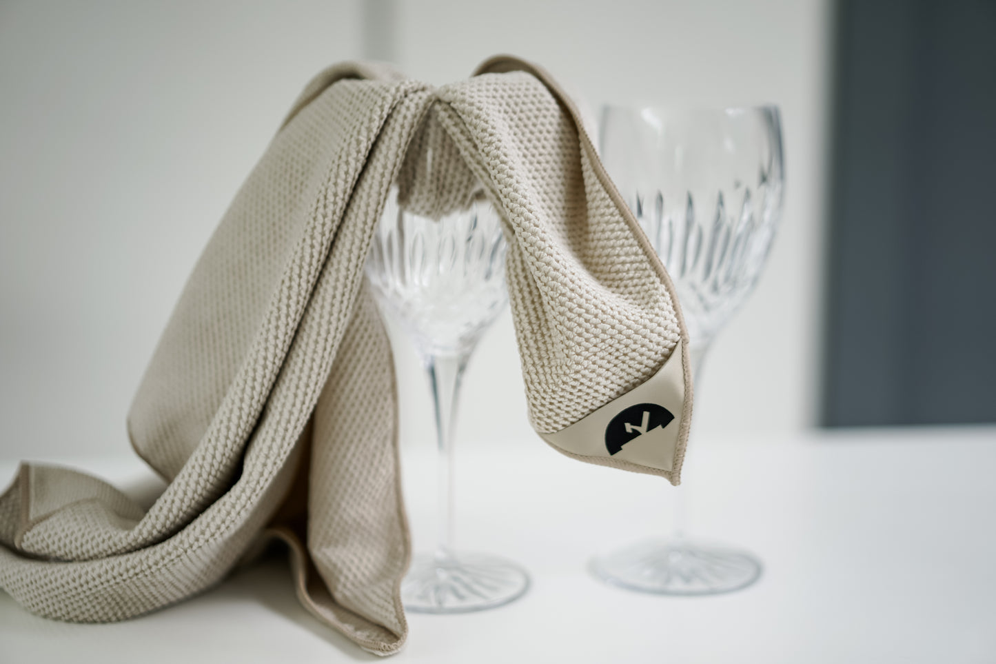 Almond | Klud Wafelmotief SET – 2 keukendoeken + 7dagen-vaatdoekjes