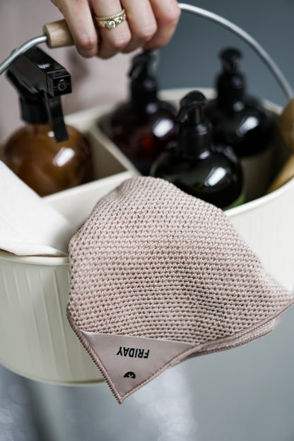 Latte | Klud Wafelmotief SET – 2 keukendoeken + 7dagen-vaatdoekjes