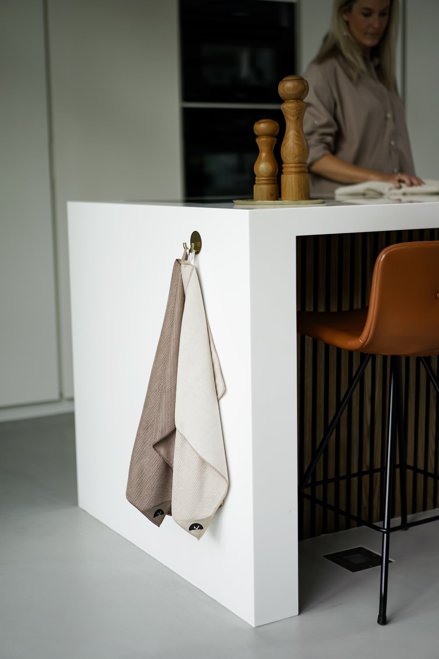 Latte | Klud wafel keukendoeken - Set van 2 stuks