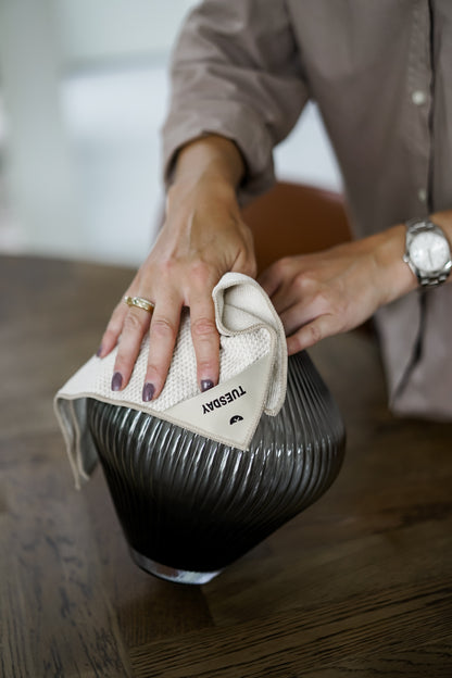 Almond | Klud Wafelmotief SET – 2 keukendoeken + 7dagen-vaatdoekjes